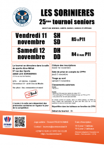 Affiche 25eme Tournoi Seniors ESB 11&12-11-2022