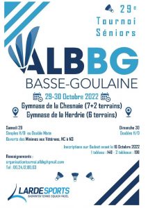 affiche Tournoi ALBBG seniors 2022