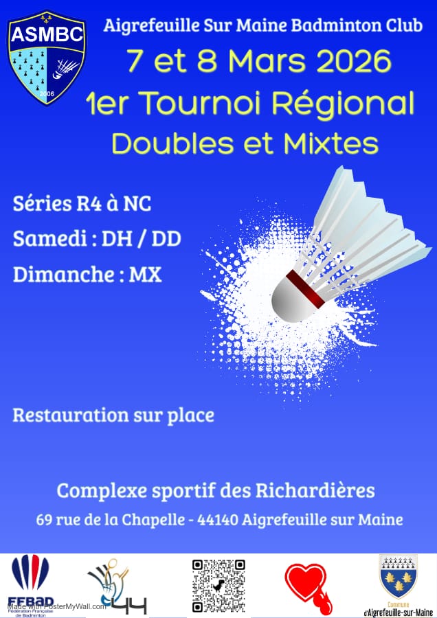 Aigrefeuille_Affiche tournoi seniors doubles 7 et 8 mars 2026