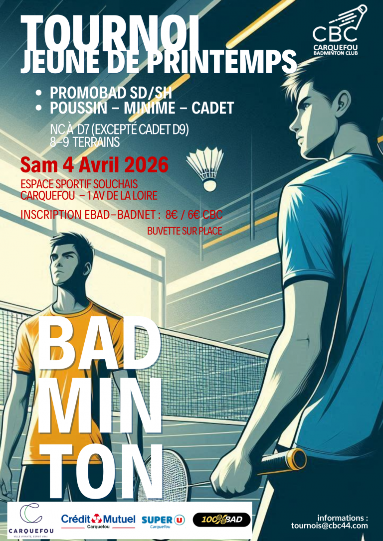 Carquefou_Tournoi Jeune Badminton